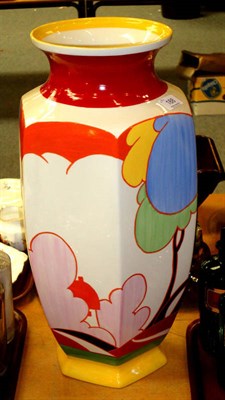 Lot 188 - A Wedgwood Clarice Cliff Autumn hexagonal vase (boxed)