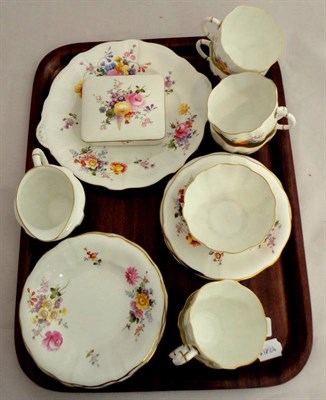 Lot 191 - Royal Crown Derby floral tea set