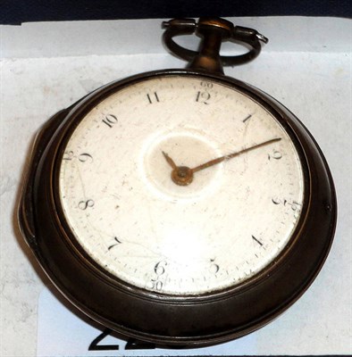 Lot 226 - A silver pair cased pocket watch