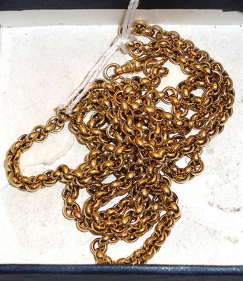 Lot 232 - A 9ct gold belcher chain