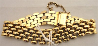 Lot 243 - A 9ct gold bar link bracelet