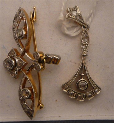 Lot 278 - Diamond pendant and brooch