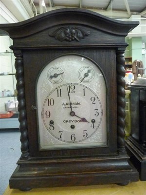 Lot 308 - Graham of Croydon bracket clock