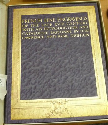 Lot 315 - H W Lawrence & Basil Dighton, French Line Engravings, numbered ltd edition, original cloth, box