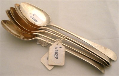 Lot 328 - Five various Georgian silver tablespoons