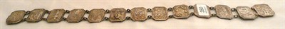 Lot 350 - A Chinese white metal belt