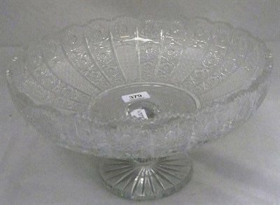 Lot 379 - Bohemian cut glass pedestal bowl