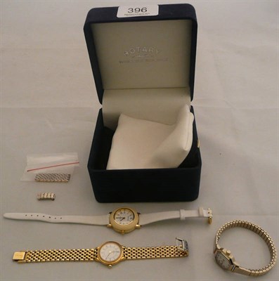 Lot 396 - Lady's Rotary wristwatch and two others