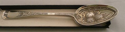 Lot 410 - A pair of silver berry spoons