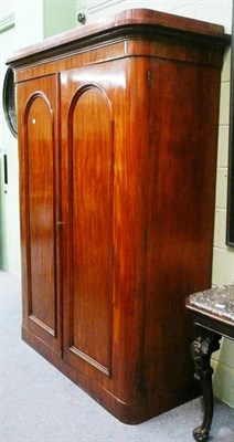 Lot 525 - Victorian mahogany double wardrobe