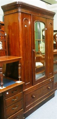 Lot 534 - Victorian mahogany single door wardrobe