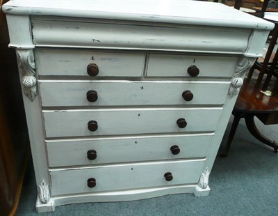 Lot 538 - Victorian painted pine five height chest of drawers