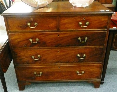 Lot 556 - George III mahogany straight fronted chest