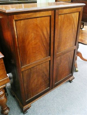 Lot 593 - Fitted mahogany cupboard