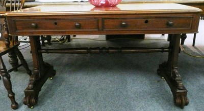 Lot 647 - A Victorian mahogany library table