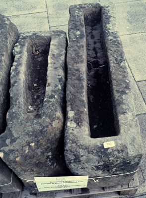 Lot 743 - Two Yorkshire stone troughs