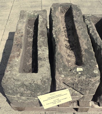 Lot 744 - Two Yorkshire stone troughs