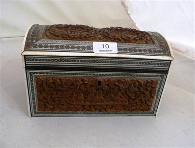 Lot 10 - An Anglo Indian tea caddy