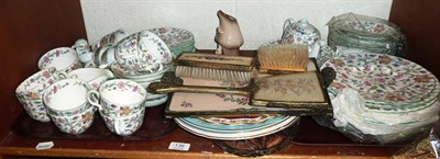 Lot 136 - Minton Haddon Hall China, assorted ornaments, decorative ceramics etc on two shelves