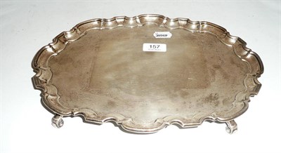 Lot 157 - Oval shaped silver tray, marked H.A.