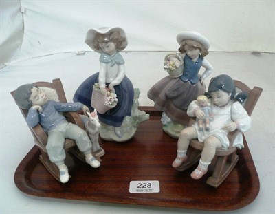 Lot 228 - Four Lladro figures (two pairs)