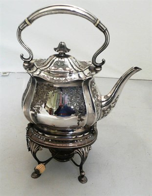 Lot 241 - Silver kettle on stand, Sheffield, approx. 37oz