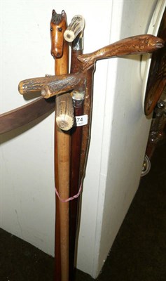 Lot 274 - Six assorted walking sticks