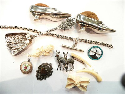 Lot 288 - Mixed silver, pin cushions, spoons, brooches etc