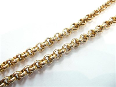 Lot 296 - A 9ct gold belcher necklace