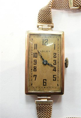 Lot 303 - 9ct gold cased lady's wristwatch by Rolex