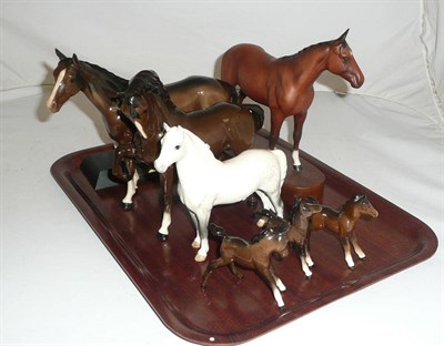 Lot 359 - Eight Beswick model horses