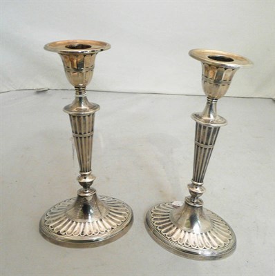 Lot 389 - A pair of Silver Candlesticks