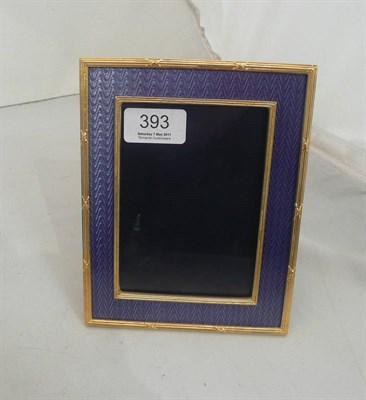 Lot 393 - A gilt metal and 'faux' enamel photo frame