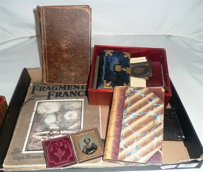 Lot 397 - A collection of miniature books, Buchan's Domestic Medicine 1820 and two other books and 2...