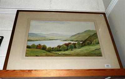 Lot 493 - Framed watercolour of a lake scene signed G Ashworth