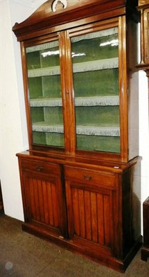 Lot 509 - Late Victorian mahogany bookcase with glazed doors