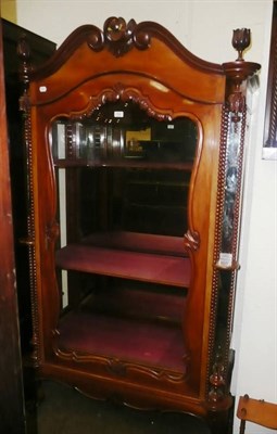 Lot 517 - Walnut display cabinet