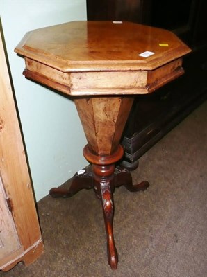 Lot 519 - Walnut sewing table