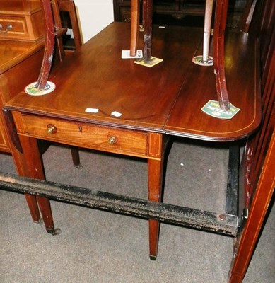 Lot 525 - Mahogany inlaid Pembroke table