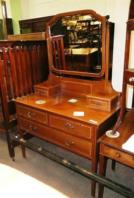 Lot 527 - Edwardian mahogany inlaid dressing table