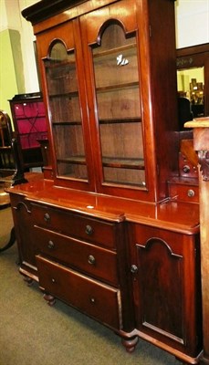 Lot 530 - Victorian mahogany sideboard with bookcase top