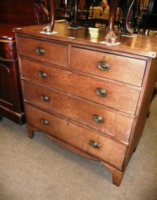 Lot 534 - Regency oak straight front chest with drawers