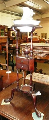 Lot 548 - 19th century mahogany wash stand with a minton's pottery washbowl and jug