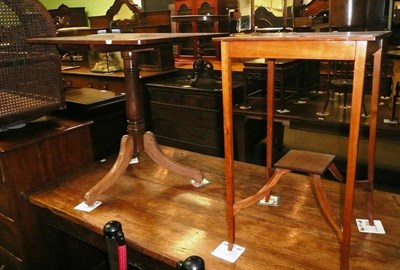 Lot 552 - Edwardian occasional table and a mahogany tripod table