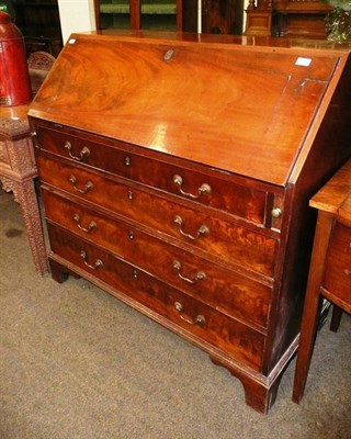 Lot 570 - Georgian mahogany bureau