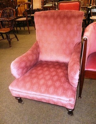 Lot 585 - Victorian upholstered armchair