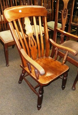 Lot 592 - Country kitchen armchair