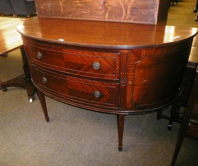 Lot 602 - Mahogany demi lune sideboard