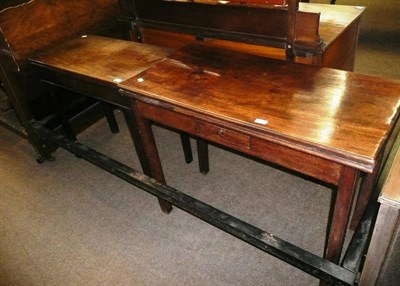 Lot 614 - Two 19th century mahogany card tables