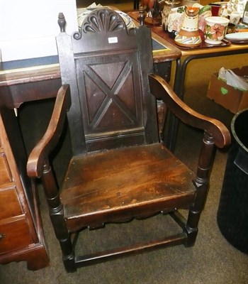 Lot 638 - Oak wainscott chair